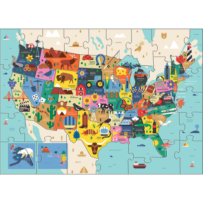Geography Puzzle Set: Europe & The U.S.A., Multi - Puzzles - 2