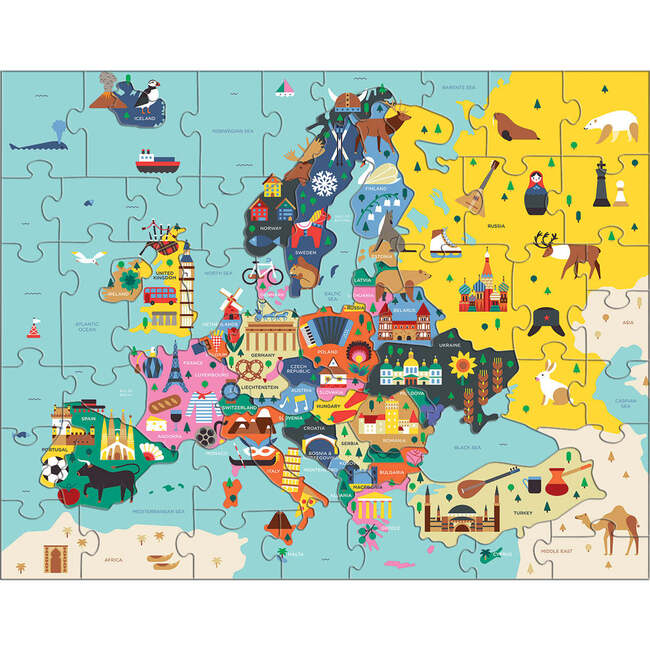 Geography Puzzle Set: Europe & The U.S.A., Multi - Puzzles - 4