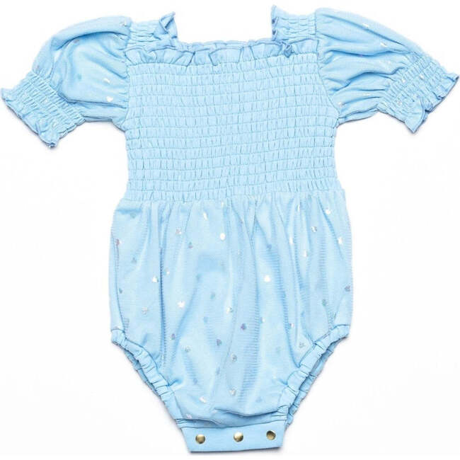 Ella Tulle Baby Romper, Blue - Rompers - 1