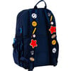 Large Hook & Loop Becco Backpack, Navy - Backpacks - 2