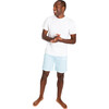 Men's Jersey Sleep Shorts, Sky Blue - Pajamas - 2