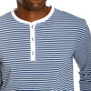 Men's Marina Jersey Long Knit Henley, Navy - Pajamas - 2