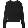 Essential Cashmere Shrunken Crewneck, Black - Sweaters - 1 - thumbnail