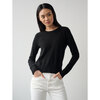 Essential Cashmere Shrunken Crewneck, Black - Sweaters - 2