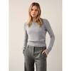 Essential Cashmere Shrunken Crewneck, Grey Heather - Sweaters - 3
