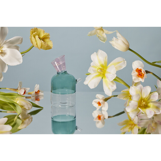 Whimsical Oil Bottle, Teal