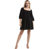 Women's Lala Cinched Mini Dress, Black - Dresses - 1 - thumbnail