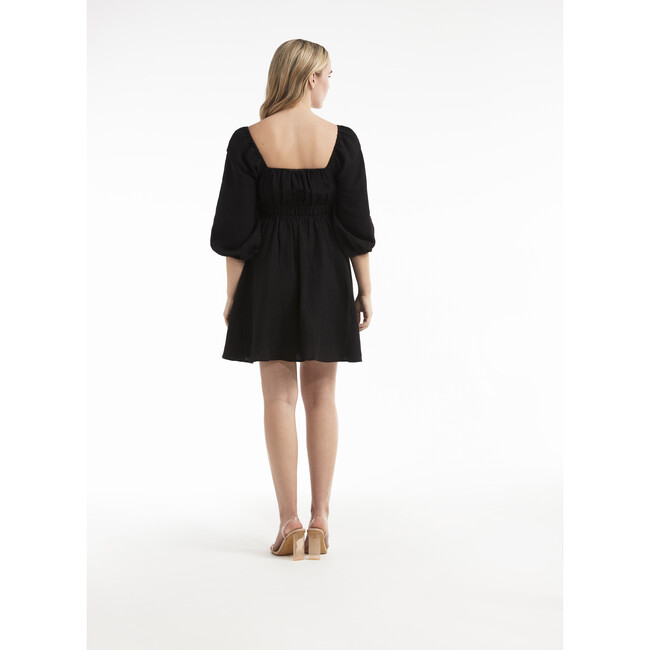 Women's Lala Cinched Mini Dress, Black - Dresses - 2