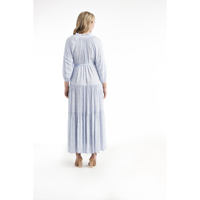 Women's Zoey Jo Tiered Maxi Dress, Blue Floral - Dresses - 2