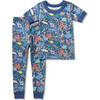 Short Sleeve Ribbed Trim Pajamas, Ocean Life - Pajamas - 1 - thumbnail