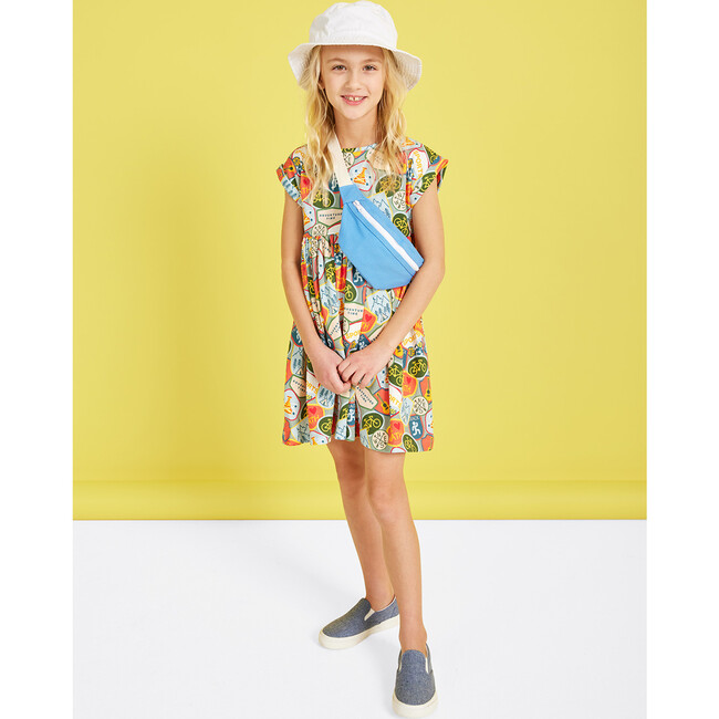 All-Over Print Rolled Sleeve Empire Waist Dress, Camp - Dresses - 2