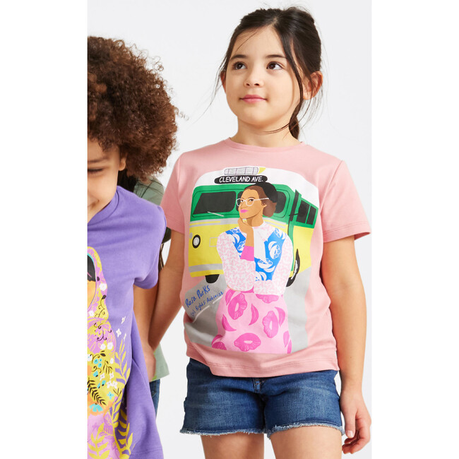 Rosa Parks Graphic Short Sleeve Trailblazer Tee, Pink - Tees - 2