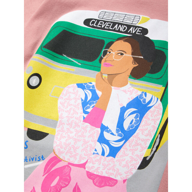 Rosa Parks Graphic Short Sleeve Trailblazer Tee, Pink - Tees - 3