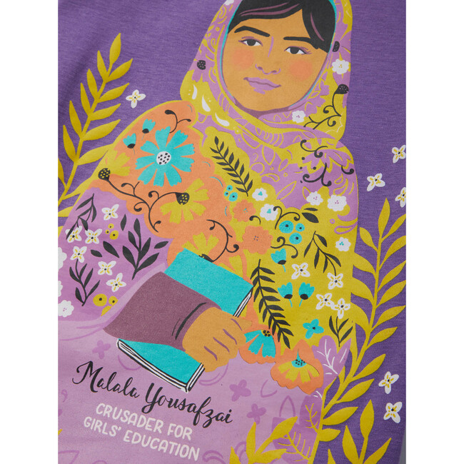 Malala Yousafzai Graphic Short Sleeve Trailblazer Tee, Purple - Tees - 3