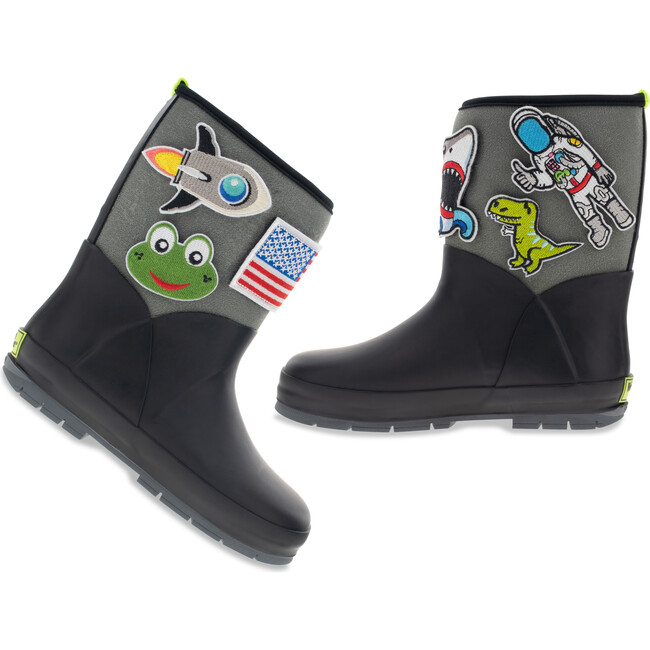 Puddle Patch Rain Boot, Black - Boots - 3