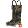 Lighted Camo Rain Boot, Green - Boots - 5