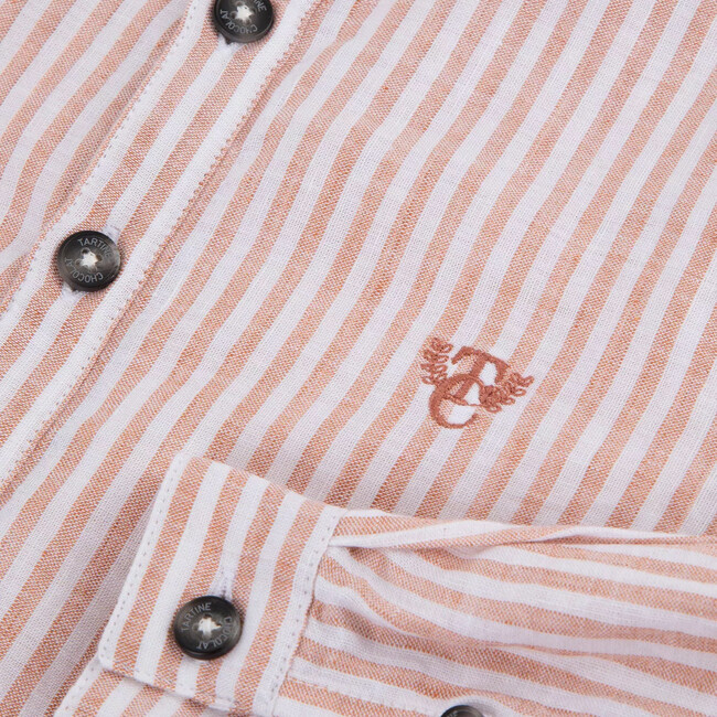 Terracotta Cotton Dress Shirt - Shirts - 4