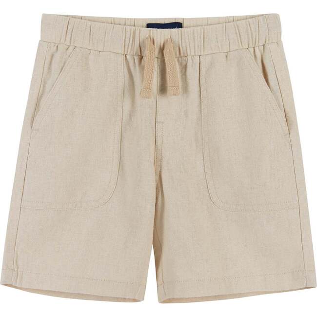Stone Chambray Shorts, Tan