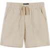 Stone Chambray Shorts, Tan - Shorts - 1 - thumbnail