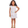 Striped Lurex Top & Skirt Set, White - Mixed Apparel Set - 2
