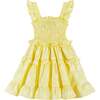 Smocked Sundress, Yellow - Dresses - 1 - thumbnail