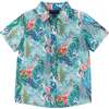 Safari Animal Print Button-Up & Short Set, Green - Mixed Apparel Set - 2