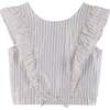 Striped Lurex Top & Skirt Set, White - Mixed Apparel Set - 6