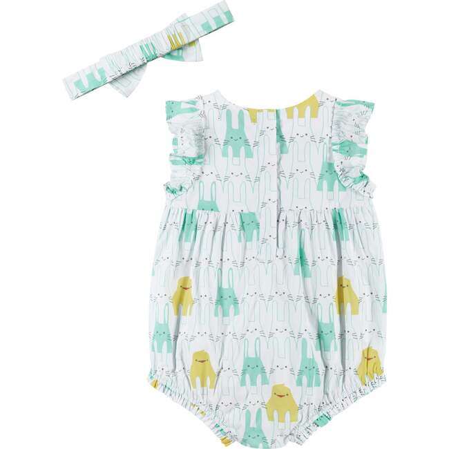 Spring Animals Baby Bubble, White - Rompers - 4