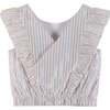 Striped Lurex Top & Skirt Set, White - Mixed Apparel Set - 7