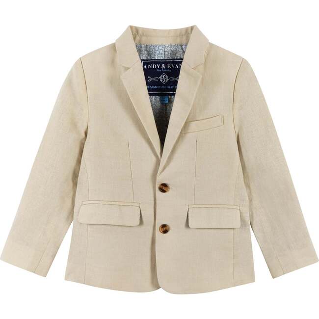 Stone Linen Suit, Tan - Suits & Separates - 6