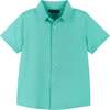 Knit Button-Up Shirt, Teal - Button Downs - 1 - thumbnail