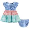 Gingham Dress, White - Dresses - 1 - thumbnail