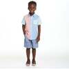 Gingham Short Sleeve Button Up, White - Button Downs - 2