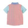Gingham Short Sleeve Button Up, White - Button Downs - 3