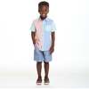 Gingham Short Sleeve Button Up, White - Button Downs - 4