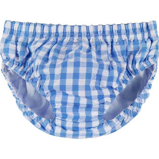 Gingham Dress, White - Dresses - 5