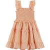Floral Ruffle Smock Dress, Orange - Dresses - 1 - thumbnail