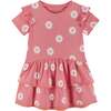 Daisy Ruffle Dress, Pink - Dresses - 1 - thumbnail