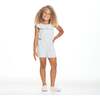 Floral Ruffle Bib Romper, White - Rompers - 2