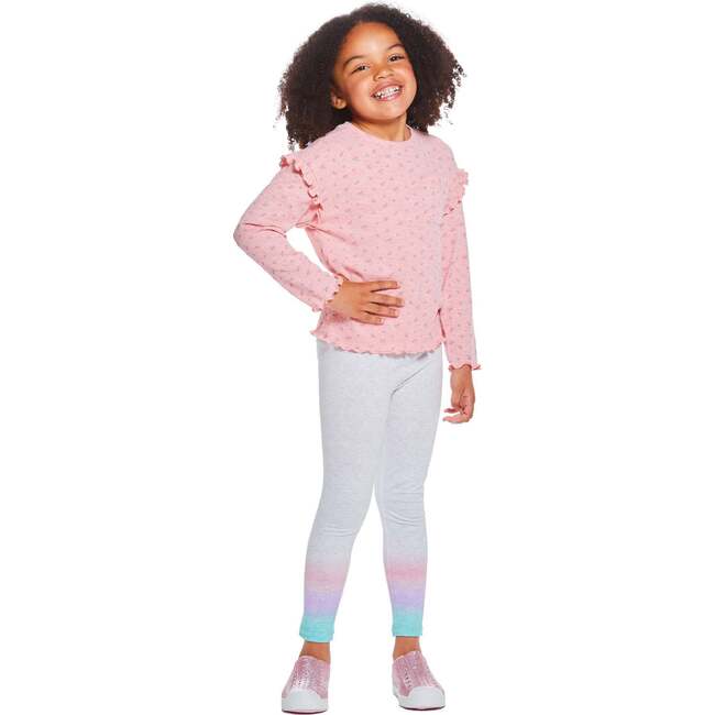 Floral Long Sleeve Tee, Pink - T-Shirts - 2