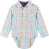 Easter Plaid Shirt & Khaki Pants Set, White - Mixed Apparel Set - 2
