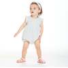 Flutter Sleeve Floral Baby Bubble, White - Rompers - 3