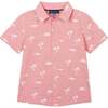 Fun Print Knit Button-Up & Short Set, Red - Mixed Apparel Set - 3