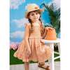 Floral Ruffle Smock Dress, Orange - Dresses - 3