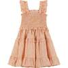 Floral Ruffle Smock Dress, Orange - Dresses - 4