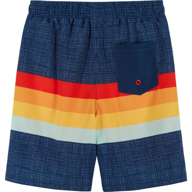 Colorblock Board Short, Navy - Swim Trunks - 2