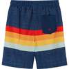 Colorblock Board Short, Navy - Swim Trunks - 2