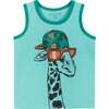 Cool Giraffe Tank & Short Set, Aqua - Mixed Apparel Set - 3