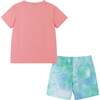 Beach Dino Print Tee & Short Set, Red - Mixed Apparel Set - 4