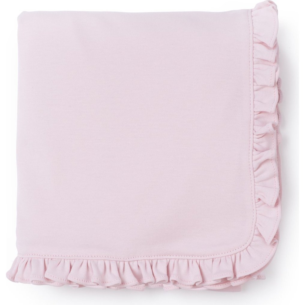 Ruffled Edge Blanket, Light Pink - Blankets - 1